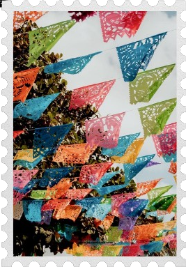colourful papel picado