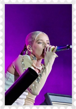 a singer performing on stage